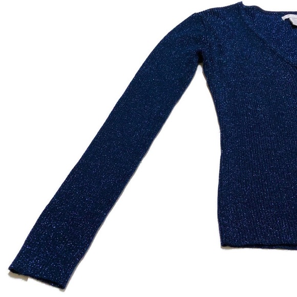 ALFRED SUNG Sparkly Navy Cardigan | Size M - Picture 11 of 15